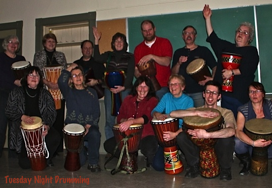 tuesday nite
                    drumming